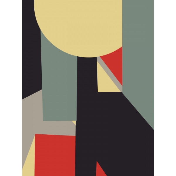 Retro Color Geometrical Design 02 MultiColor 70x100 cm
