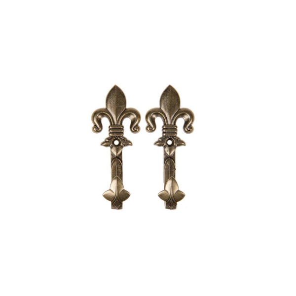 Kolser - Decorative hooks for hanging - Fleur-de-lis 2-pack Gold