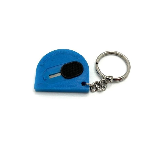 nyckelring - paketkniv med paketkniv blå