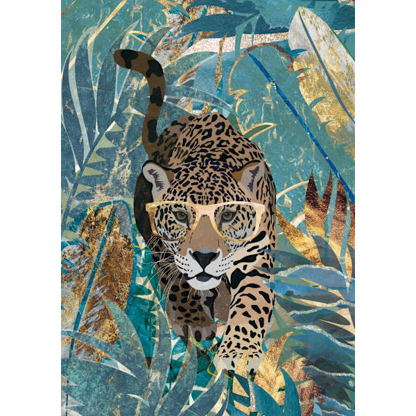 Curious Jaguar In The Rainforest MultiColor 21x30 cm
