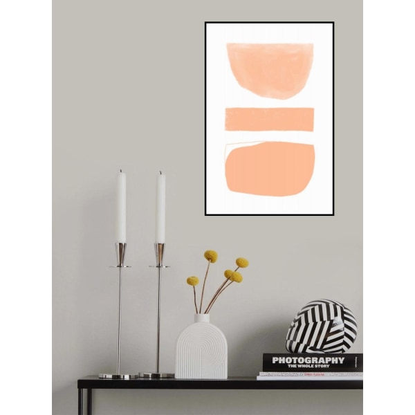 Abstract Shapes Peach MultiColor 50x70 cm