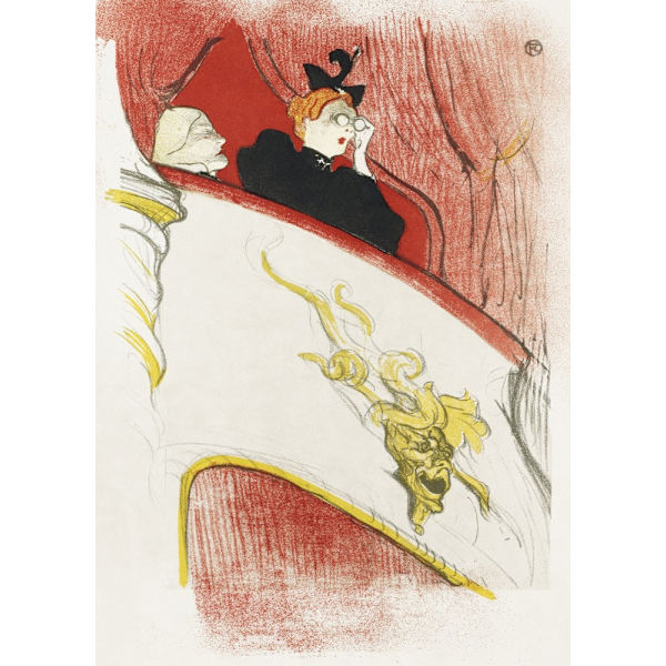 Balcony With A Gilded Grotesque Mask (1894) MultiColor 30x40 cm