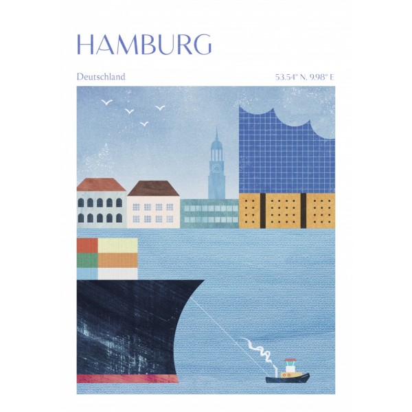 Hamburg, Germany MultiColor 50x70 cm