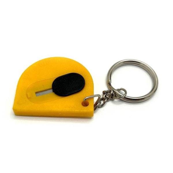 nyckelring - paketkniv med paketkniv gul