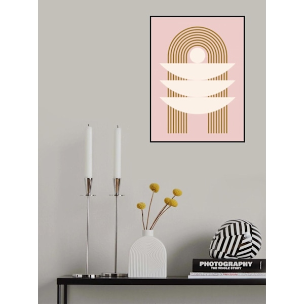 Mid Century In Pink MultiColor 30x40 cm