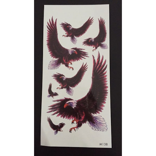 Tillfällig Tatuering 19 x 9cm - örnar