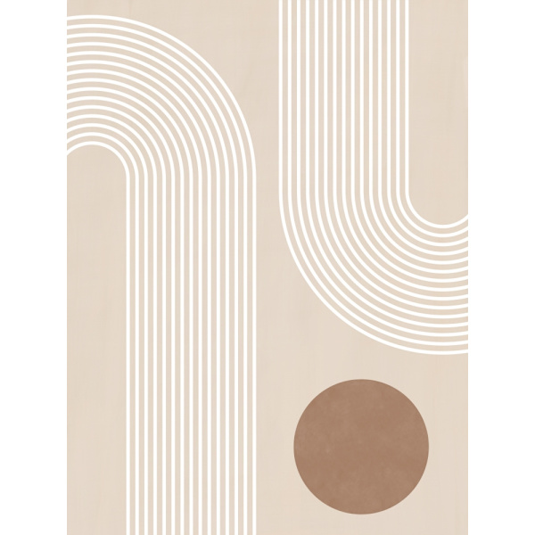 Beige Arc Poster No.1 MultiColor 21x30 cm