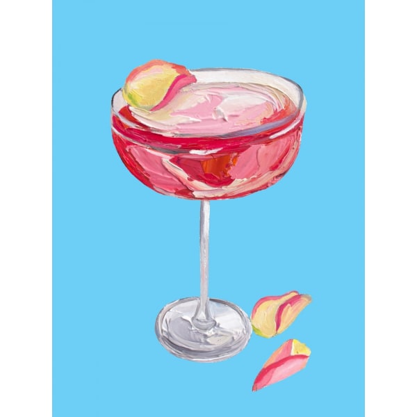 Sparkling Rose Gin Cocktail MultiColor 30x40 cm