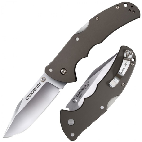 Cold Steel Code 4 - Clip point i S35VN grå