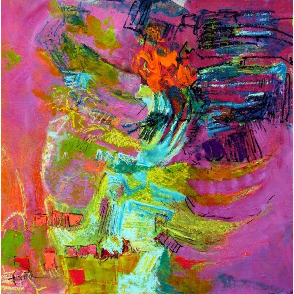 Df930 Blandgrønnegræsgangev MultiColor 21x30 cm