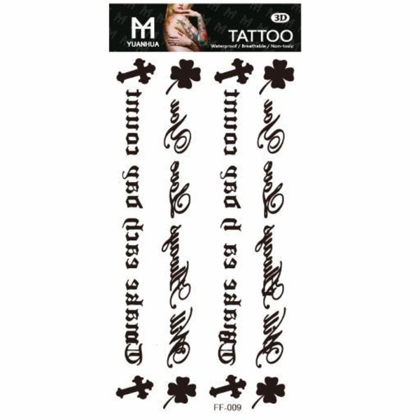 Midlertidig tatovering 19 x 9 cm - For å få hver dag til å telle