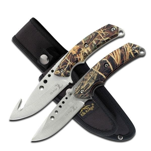 Elk Ridge - Hunting Knife Set- Fixed Blade and Folder - ER-054CA