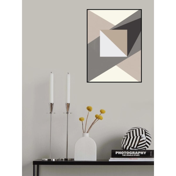 Greyish Geometric MultiColor 50x70 cm