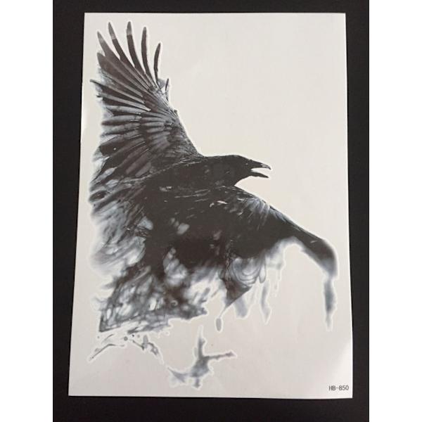 Midlertidig tatovering 21 x 15cm - Flygende fugl