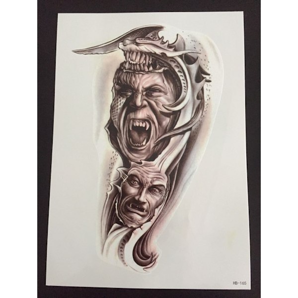 Tillfällig Tatuering 21 x 15cm - demons