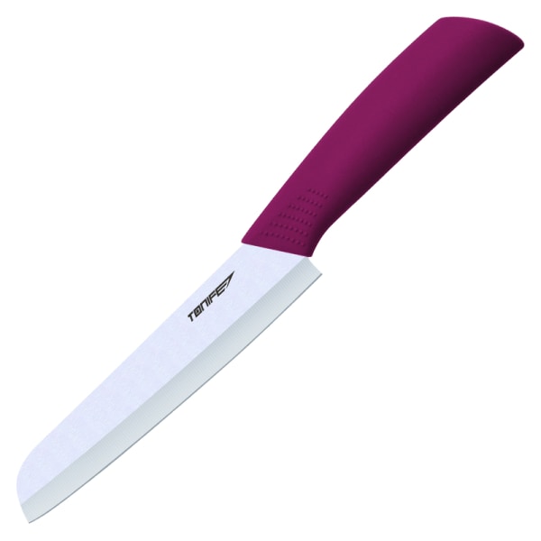 Tonife Zirconia Ceramic Kitchen Knife - 6" Bread knife Lila