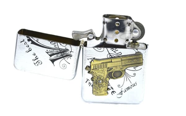 Benzin/olie lighter - Gentelo - Freedom Silver 1