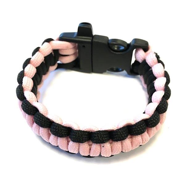 Glow-in-Dark Paracord Bracelet rosa svart