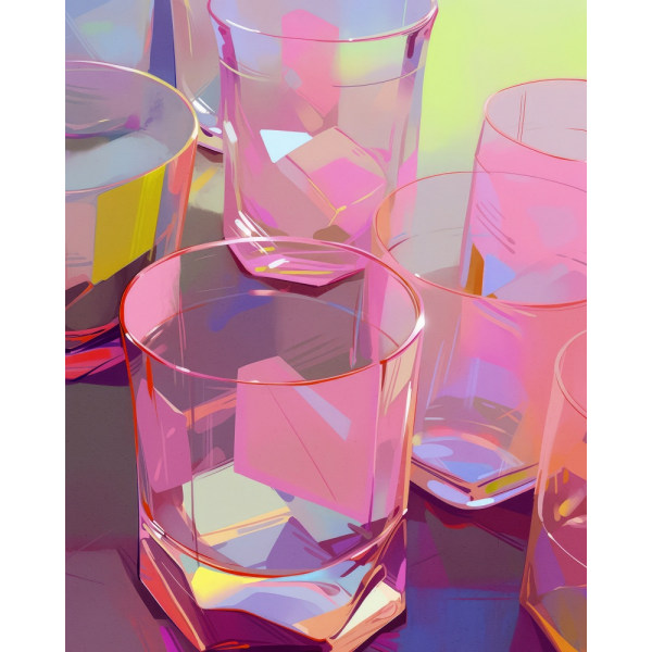 Pink Glasses MultiColor 70x100 cm