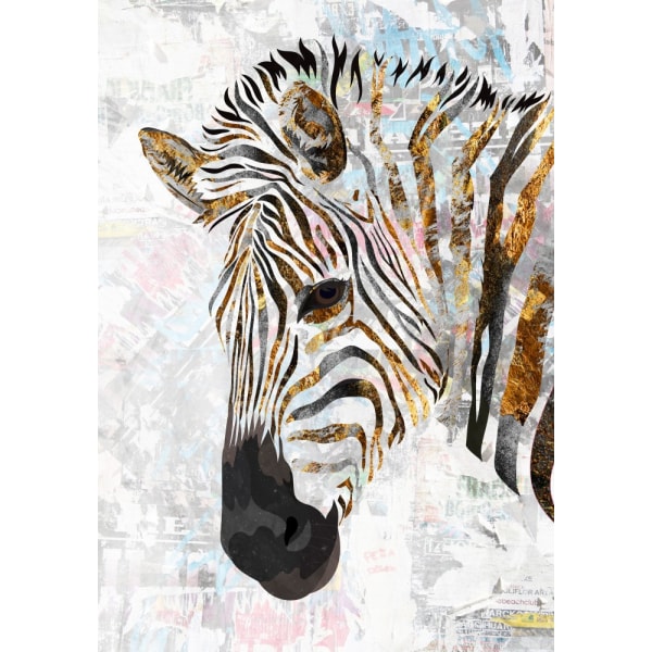 Grunge Gold Zebra MultiColor 70x100 cm