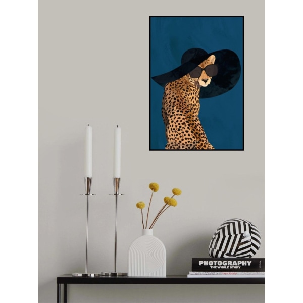 Fashionable Cheetah Wearing A Sunhat MultiColor 70x100 cm