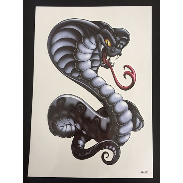Tillfällig Tatuering 21 x 15cm - cobra