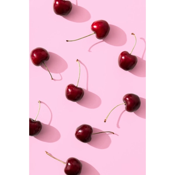 Cherries On Pink Background MultiColor 50x70 cm