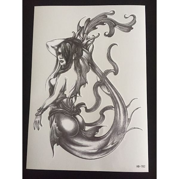 Tillfällig Tatuering 21 x 15cm - Mermaid