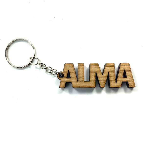 Nyckelring i trä - Alma Brun