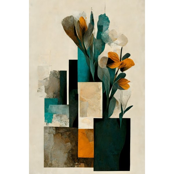 Abstrakt arrangement MultiColor 70x100 cm