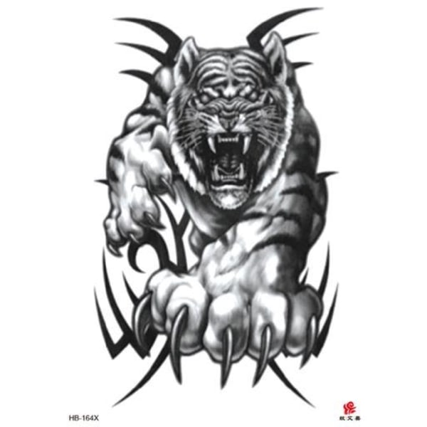 Midlertidig tatovering 21 x 15 cm - Tiger