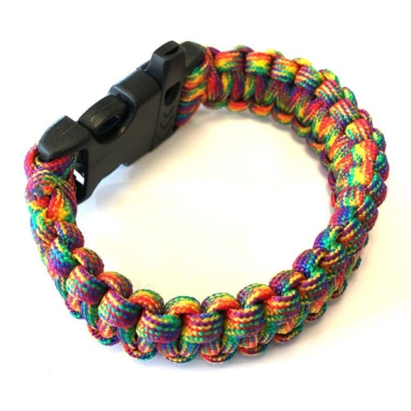 Enkel Paracord-armbånd röd gul grön mm