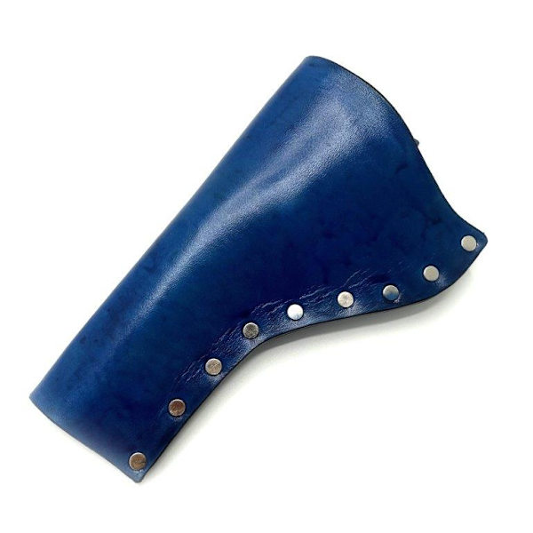JJ Custom Works - Colt .45 Peacemaker Holster - Left - 4.75" - Blue - Plain - Nickel Studs Left side - 4,75"