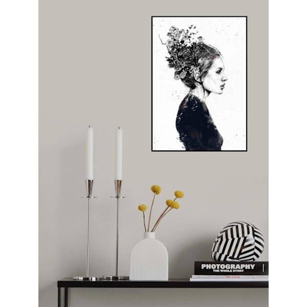 Blomstrende pige MultiColor 70x100 cm