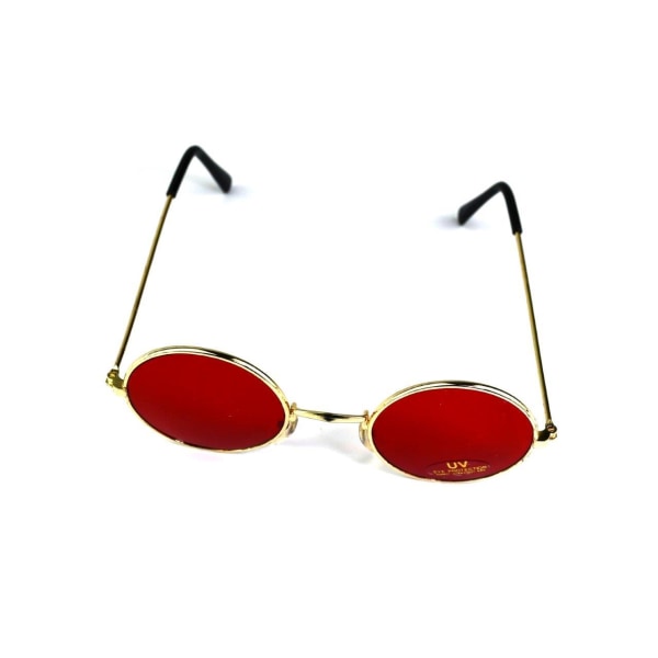 Sunglasses round red