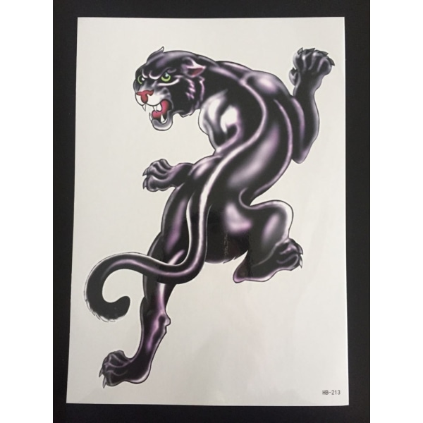 Tillfällig Tatuering 21 x 15cm - panther