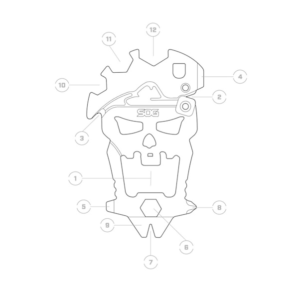 SOG - SM1001 - MacV Tool - Multiverktyg Svart