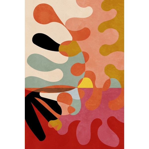 Warm Colors Bauhaus Geometry5 MultiColor 21x30 cm