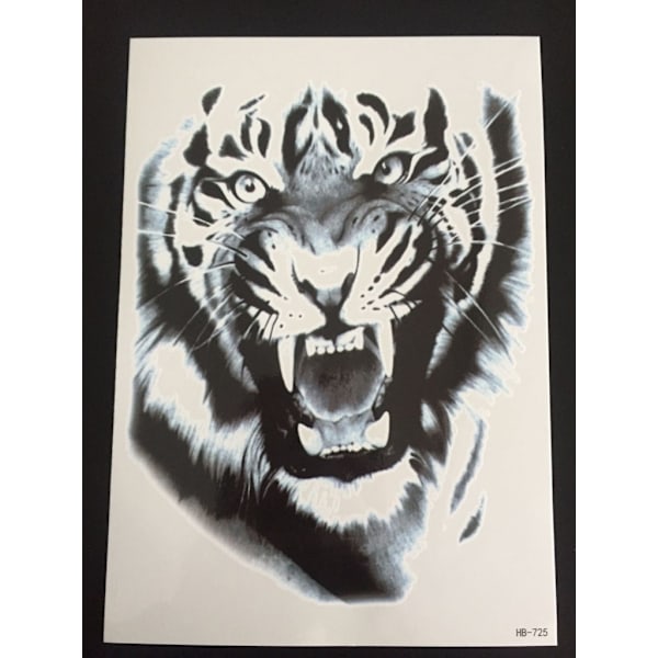 Midlertidig tatovering 21 x 15 cm – tiger