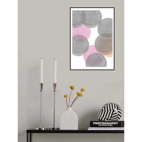 Gray Pink Circles Ii MultiColor 70x100 cm