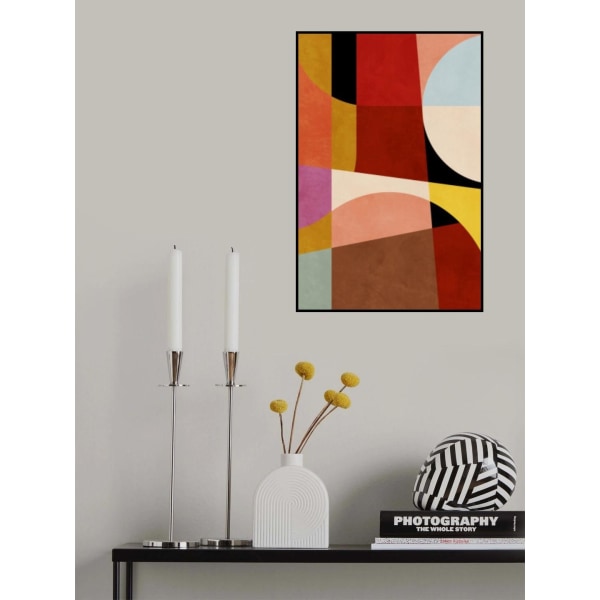 Lämpimät värit Bauhaus geometria2 MultiColor 70x100 cm