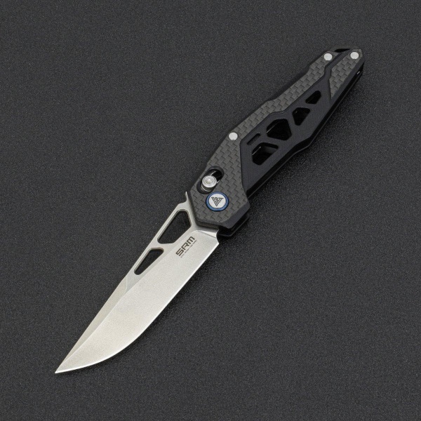 SRM - 9225 - taittuva veitsi - kevyt - korkealaatuinen - ambi-lukko Black