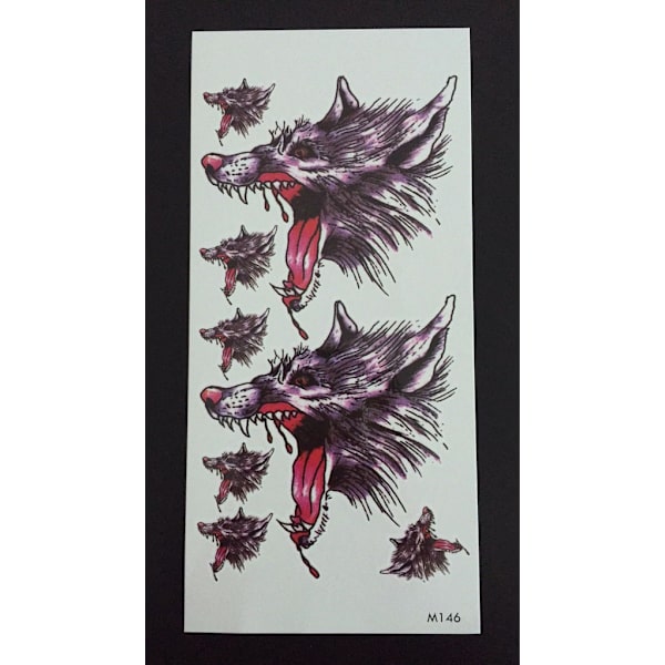 Tillfällig Tatuering 19 x 9cm - vargar
