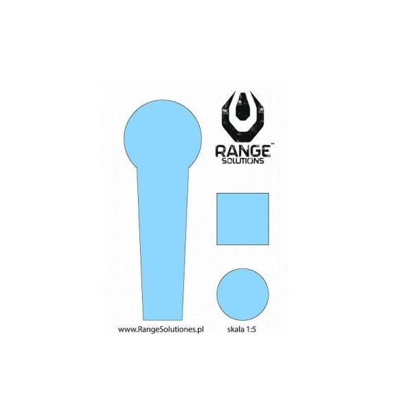 RANGE SOLUTIONS - PAPER TARGETS - 100 PCS - Steel simulation Shooting Targets