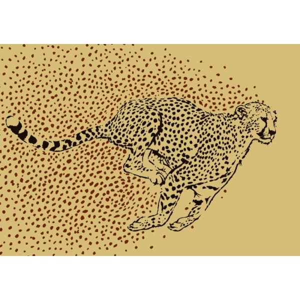 Cheetah Full Sprint MultiColor 70x100 cm