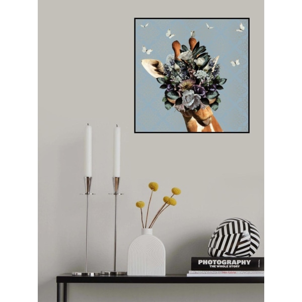 Spring Flower Bonnet On Giraffe MultiColor 70x100 cm