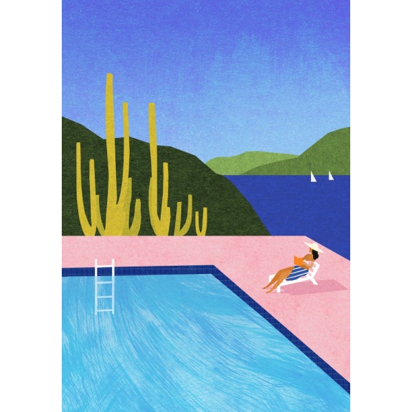 Swimming Pool MultiColor 30x40 cm