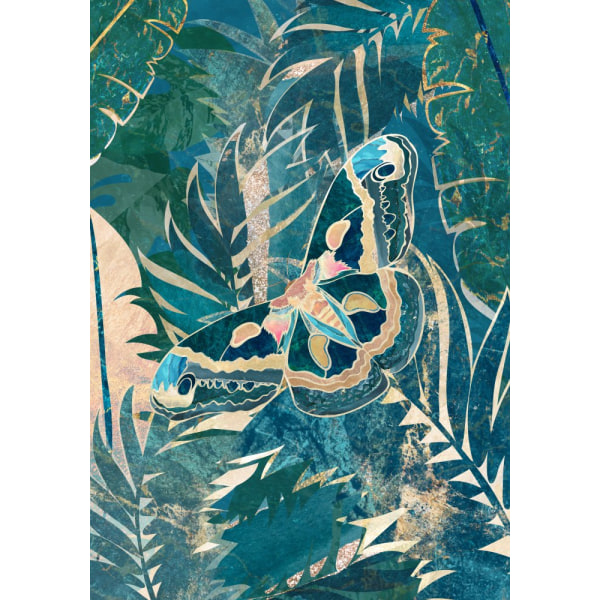 Moth In The Rainforest MultiColor 70x100 cm