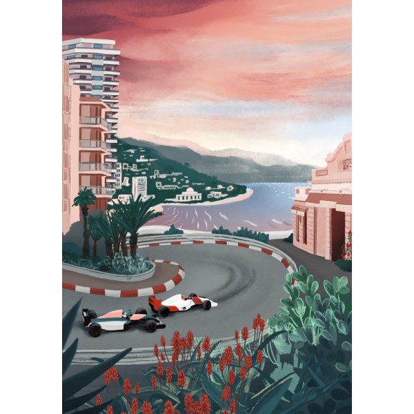 Monaco Circuit MultiColor 30x40 cm