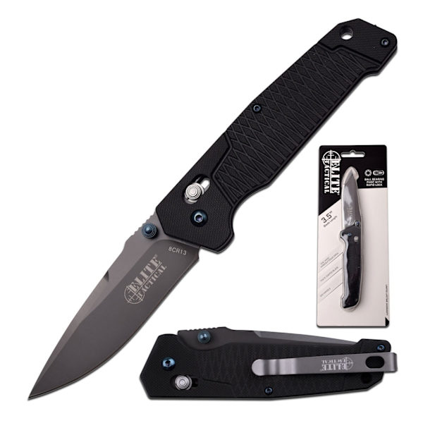Elite Tactical - ET-1016D - Folding knife Svart